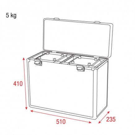 Showtec D7048 Case for 2x Shark Spot / Wash / Zoom / Combi